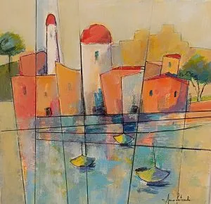 Anne Letouche Village cloisonné