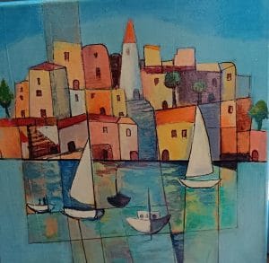 Anne Letouche Village méditerrannée 1